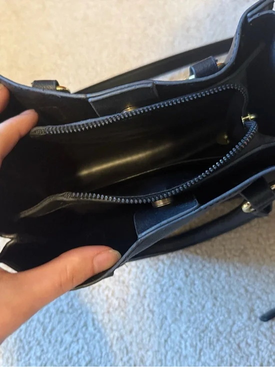 Amazon Black Satchel with Gold Hardware - Picture 2 of 6